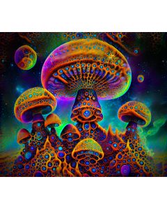 Wandtuch - Mushrooms - UV Aktiv
